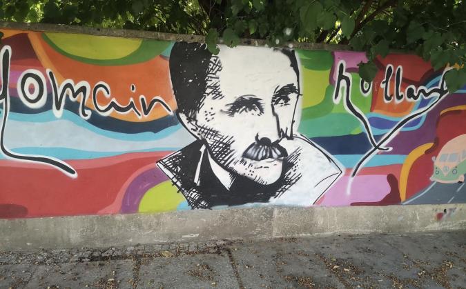 Graffiti das Romain Rolland zeigt